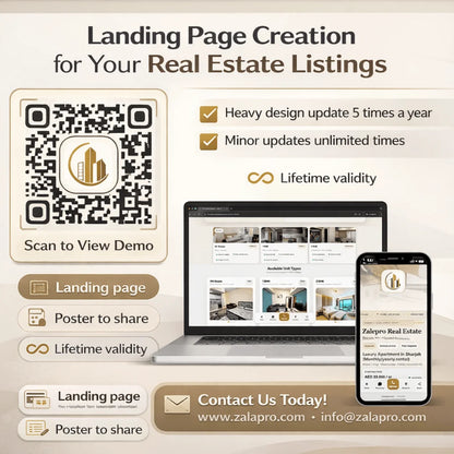 Real estate one click site + QR