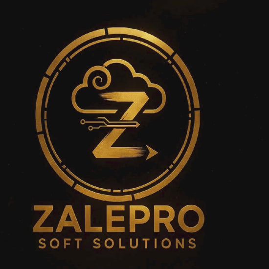zalepro soft solutions animation video gold colour z logo