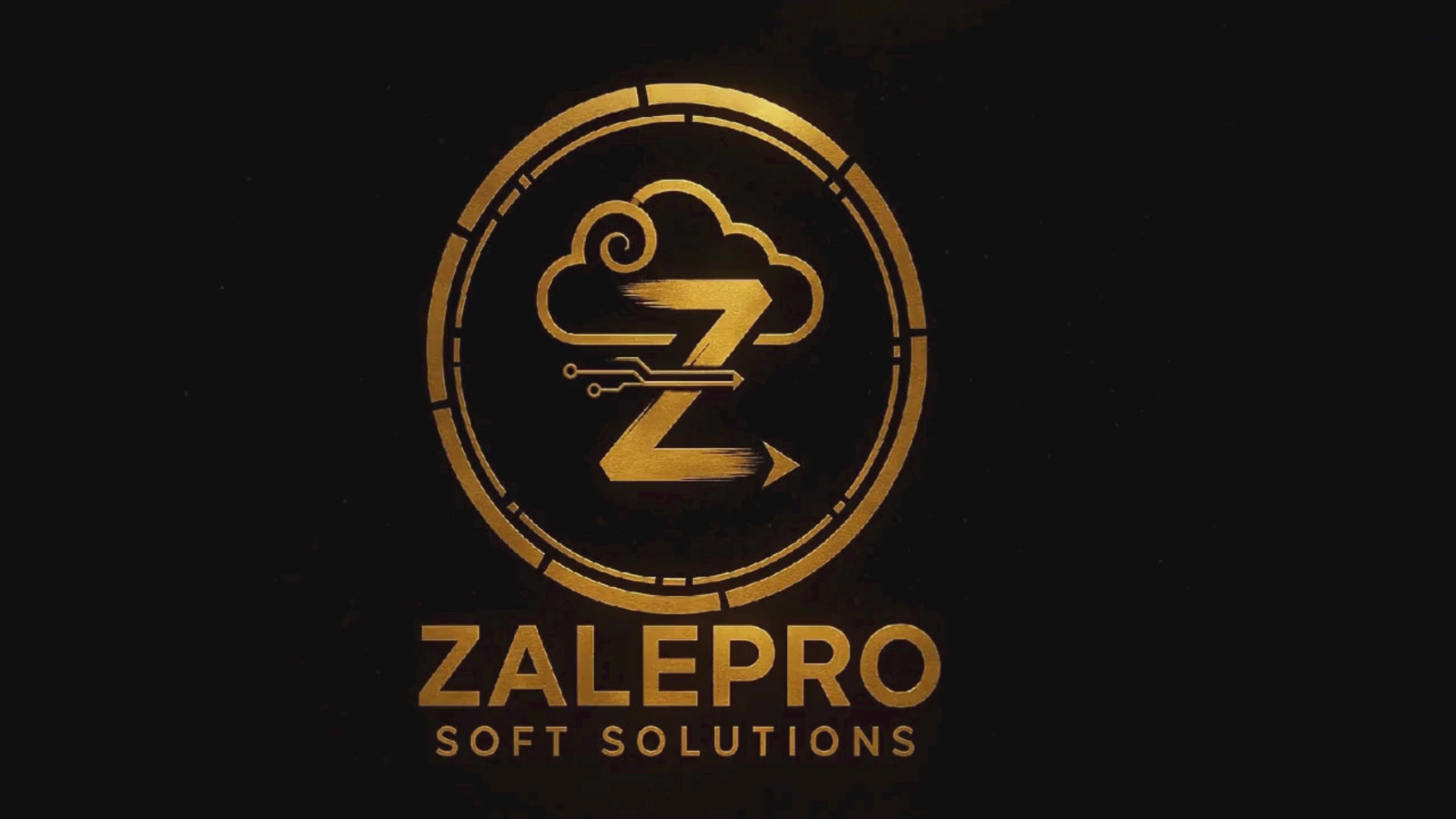 zalepro soft solutions animation video gold colour z logo